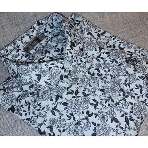 G Fore Floral Size XL Men's Golf Polo Pale Aqua Black Beautiful gr8 condition